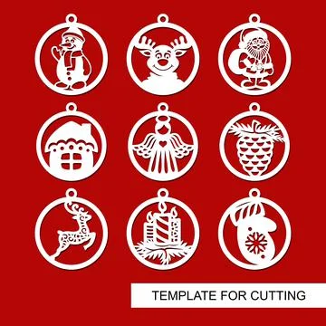 Set of Christmas decorations. Stock Illustration