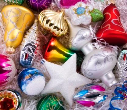 Set of christmas decorations Stock Photos