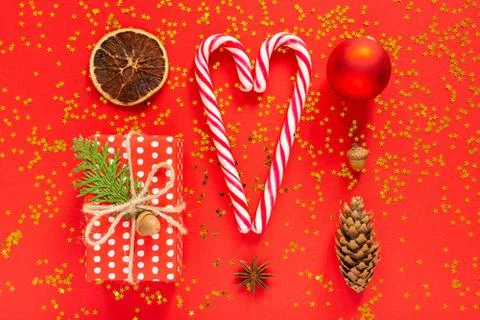 Set of christmas decorations Stock Photos
