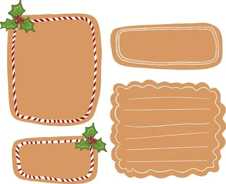 A set of Christmas frames for signatures Stock Illustration