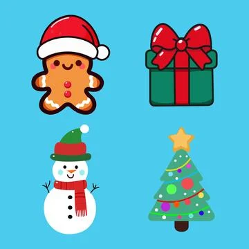Set of Christmas illustrations Stock Illustration
