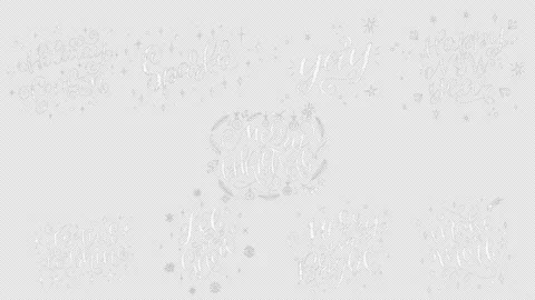 Set of christmas lettering Stock Footage 166097721