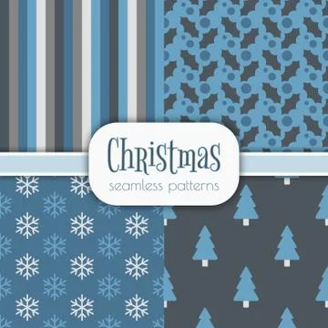 Set of Christmas patterns イラスト素材