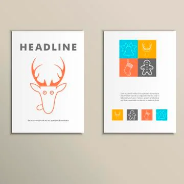 Set of Christmas templates Stock Illustration