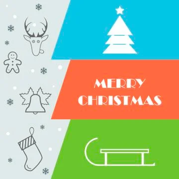 Set of Christmas templates Stock Illustration