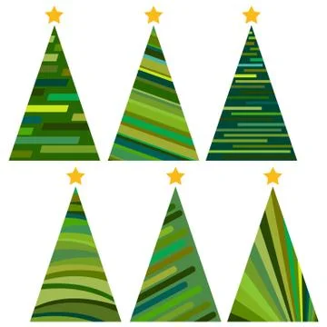 Set of Christmas trees Stock Illustration