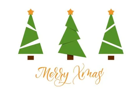 Set of Christmas Trees Stock Illustration