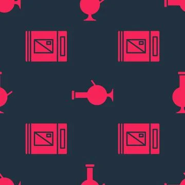 Set Cigarettes pack box and Glass bong for smoking marijuana on seamless pattern Stock Illustration