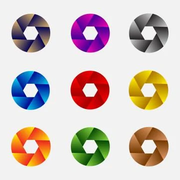 Set of circle abstract collection Stock Illustration