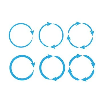 Set of circle arrows. Reload and rotation loop sign. Arrows business infograp Stock Illustration