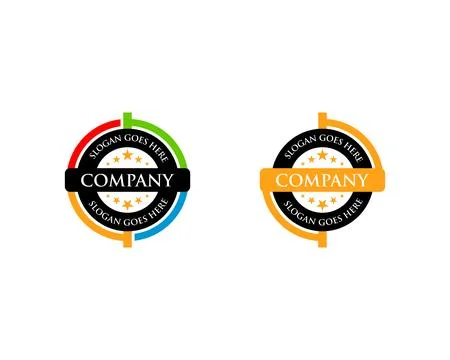 Set of Circle badge logo vector illustration Stock Illustration