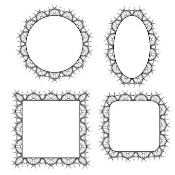 Set of Circle Decorative Frames Set of Circle Decorative Frames Isolated o... Stock Photos
