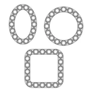 Set of Circle Decorative Frames Set of Circle Decorative Frames Isolated o... Stock Photos