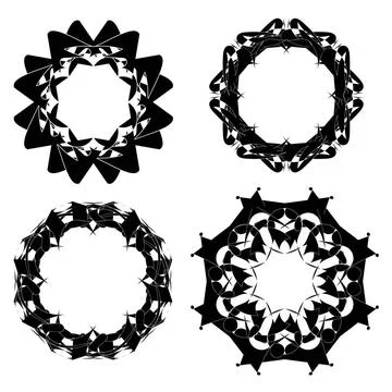 Set of Circle Elements Set of Circle Elements Isolated on White Background... Stock Photos