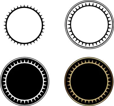 Set of Circle frames-vector illustration Stock Illustration