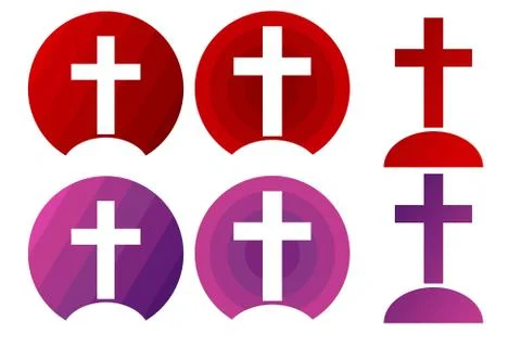Set of circle grave icons. Template for background, banner, poster. Vector EPS10 Stock Illustration