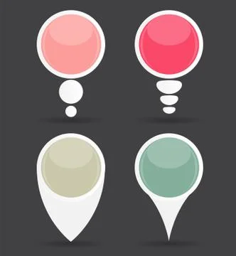 Set of Circle Pointers Infographic Business Element Stock Illustration