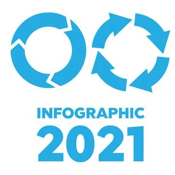 Set of circle vector arrows. Reload and rotation loop sign. Stock Illustration