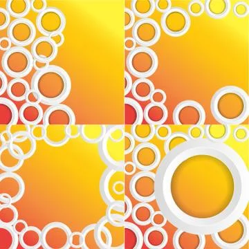 Set Circles Background with place for your text. Stock Illustration