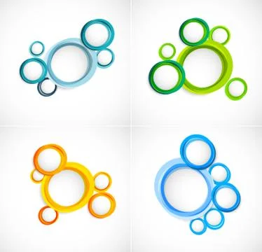 Set of circles backgrounds Stock Illustration