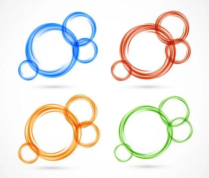 Set of circles banners Stock Illustration