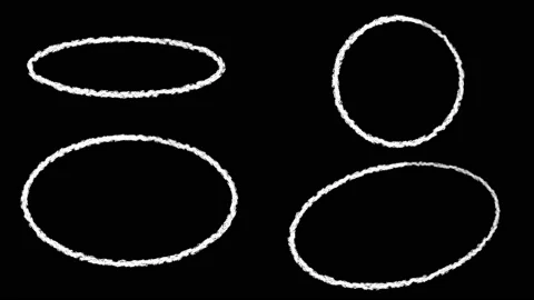 Set of Circles Frames Animation Blackboard Loop Stock Footage 201313463