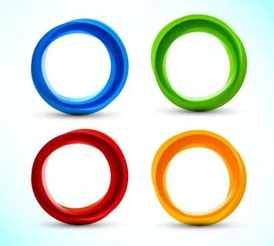 Set of circles Stock Illustration