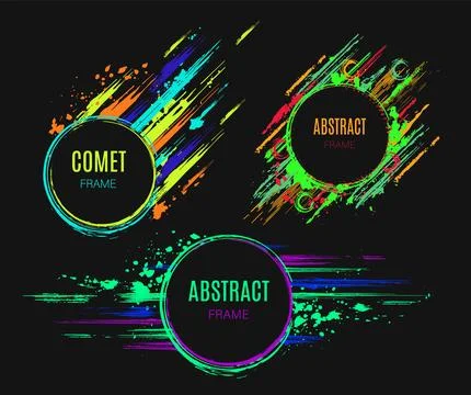 Set of circular frames with copy space Illustrazione stock