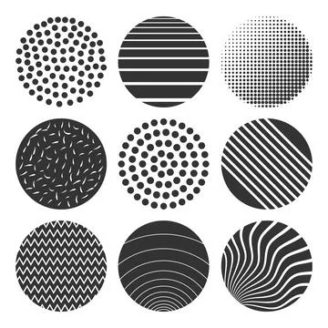 Set of circular geometric shapes イラスト素材