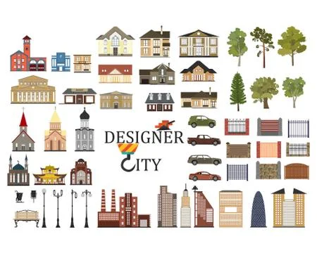 Set of city infographics Stock Illustration