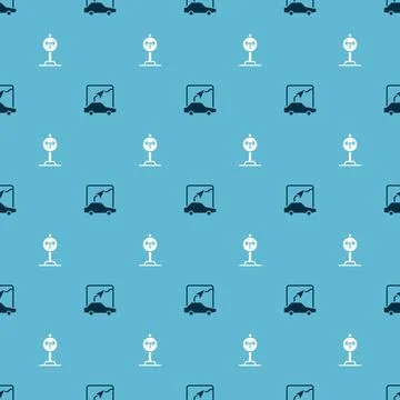 Set City map navigation and Fork in the road on seamless pattern. Vector イラスト素材