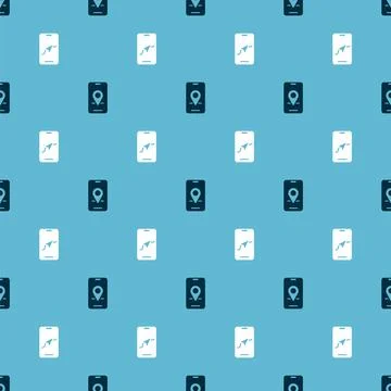 Set City map navigation and on seamless pattern. Vector Illustrazione stock