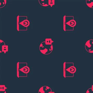 Set City map navigation and Location the globe on seamless pattern. Vector Stock Illustration