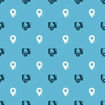 Set City map navigation and Location on seamless pattern. Vector Stock Illustration