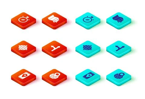 Set City map navigation, Location the globe, World with compass, Road traffic Stock Illustration