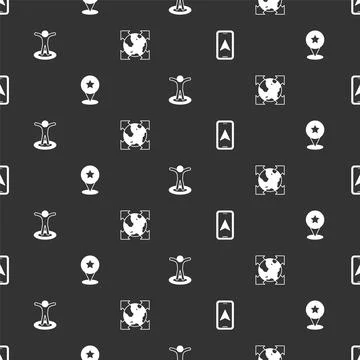 Set City map navigation, Map pointer with star, Location person and World globe Stock Illustration