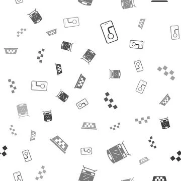 Set City map navigation, Train, Taxi car roof and on seamless pattern. Vector Illustrazione stock