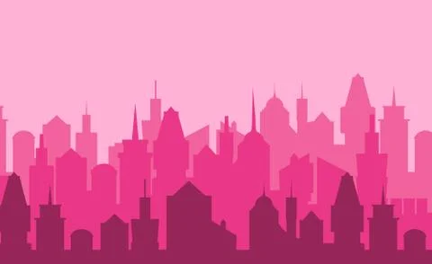 Set of cityscape background. Vector illustration Stock Illustration