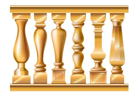 Set of classic balusters Stock Illustration