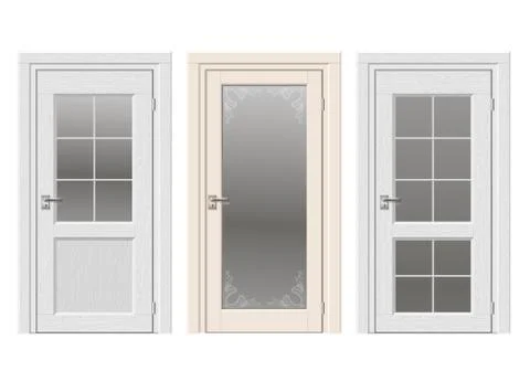 Set of classic doors Stock Illustration