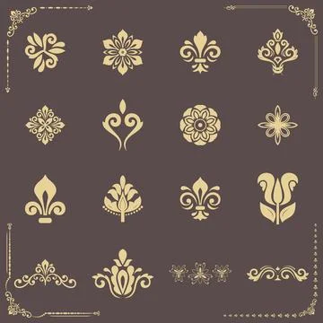 Set of Classic Orient Seamless Vector Patterns Stock Illustration