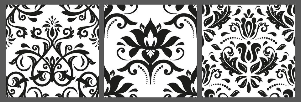Set of Classic Orient Seamless Vector Patterns Stock-Illustration