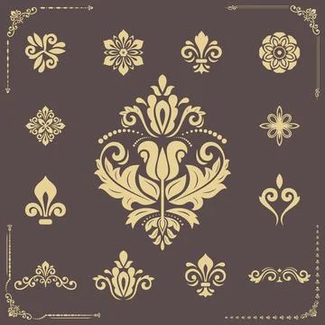 Set of Classic Orient Vector Patterns Stock Illustration