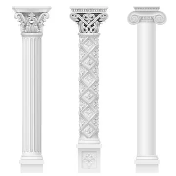Set of classical columns Stock Illustration
