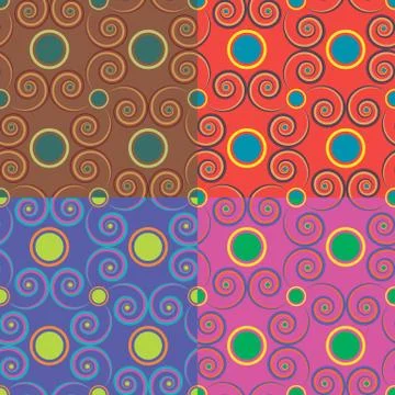 Set of classical seamless patterns Illustration