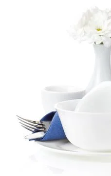 Set of clean dishes Stock Photos