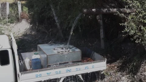 A set of clean drinking water in cans, Drinking clean water. Stock Footage 167515966