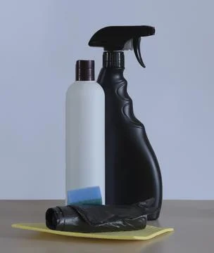 A set for cleaning the house consisting Stock Photos