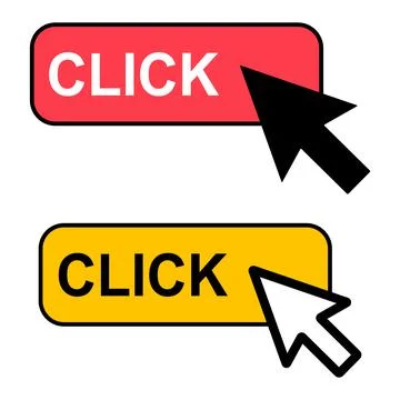 Set of Click here web button, internet flat pointer design, press link vector Stock Illustration