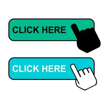 Set of Click here web button, internet flat pointer design, press link vector Stock Illustration